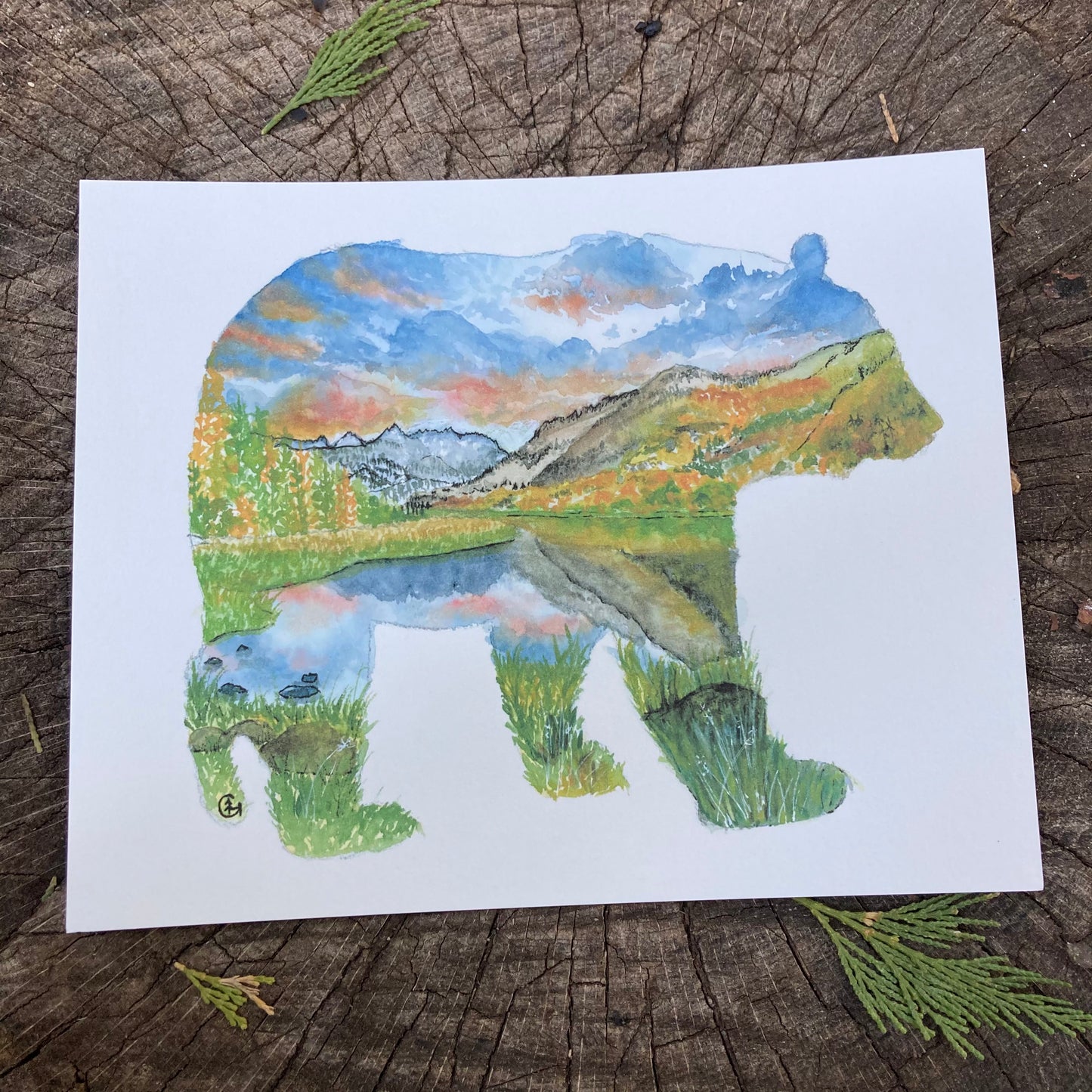 North Lake California Bear Print