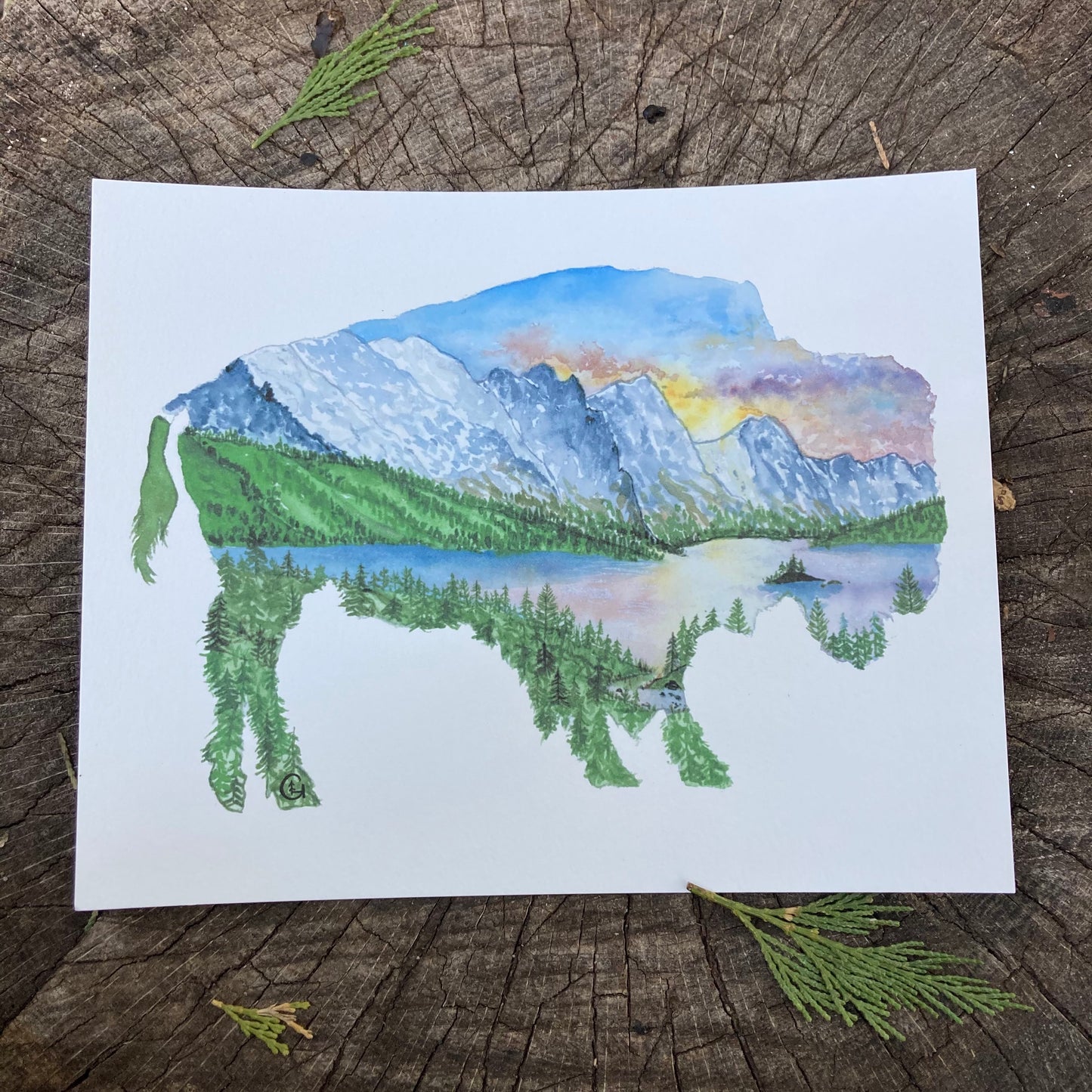 Glacier Bison Print