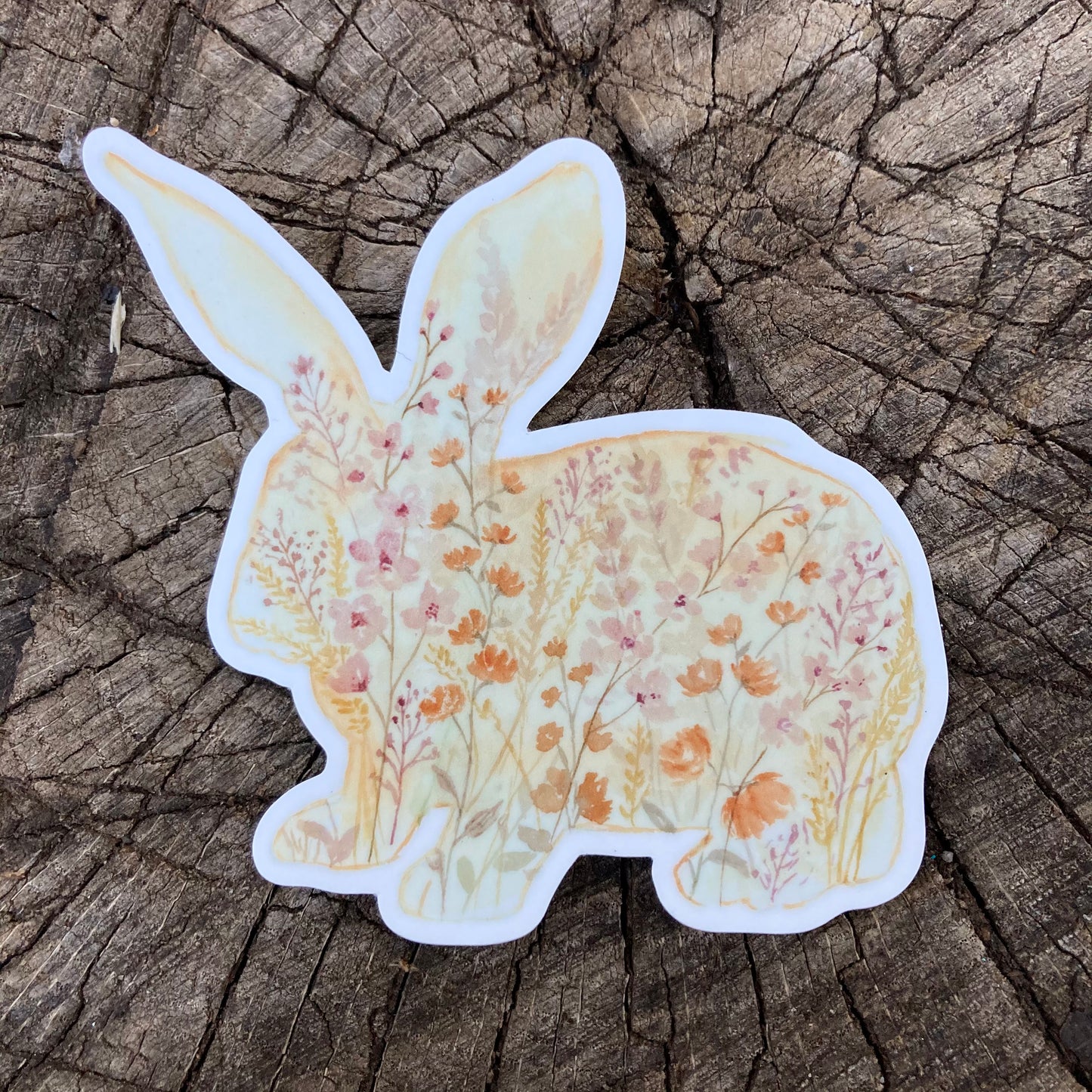 Wildflower Bunny Sticker