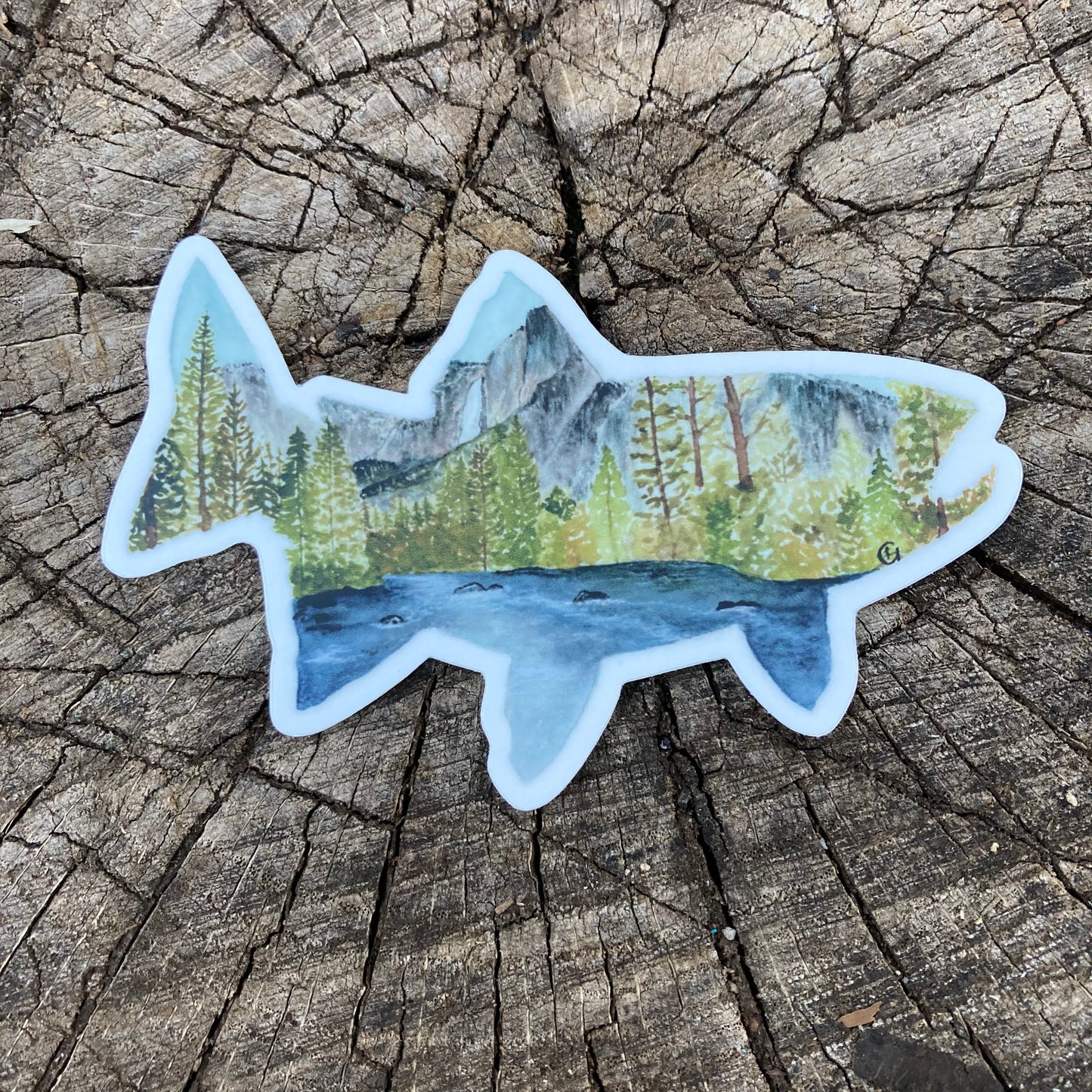 Yosemite Falls Fish Sticker