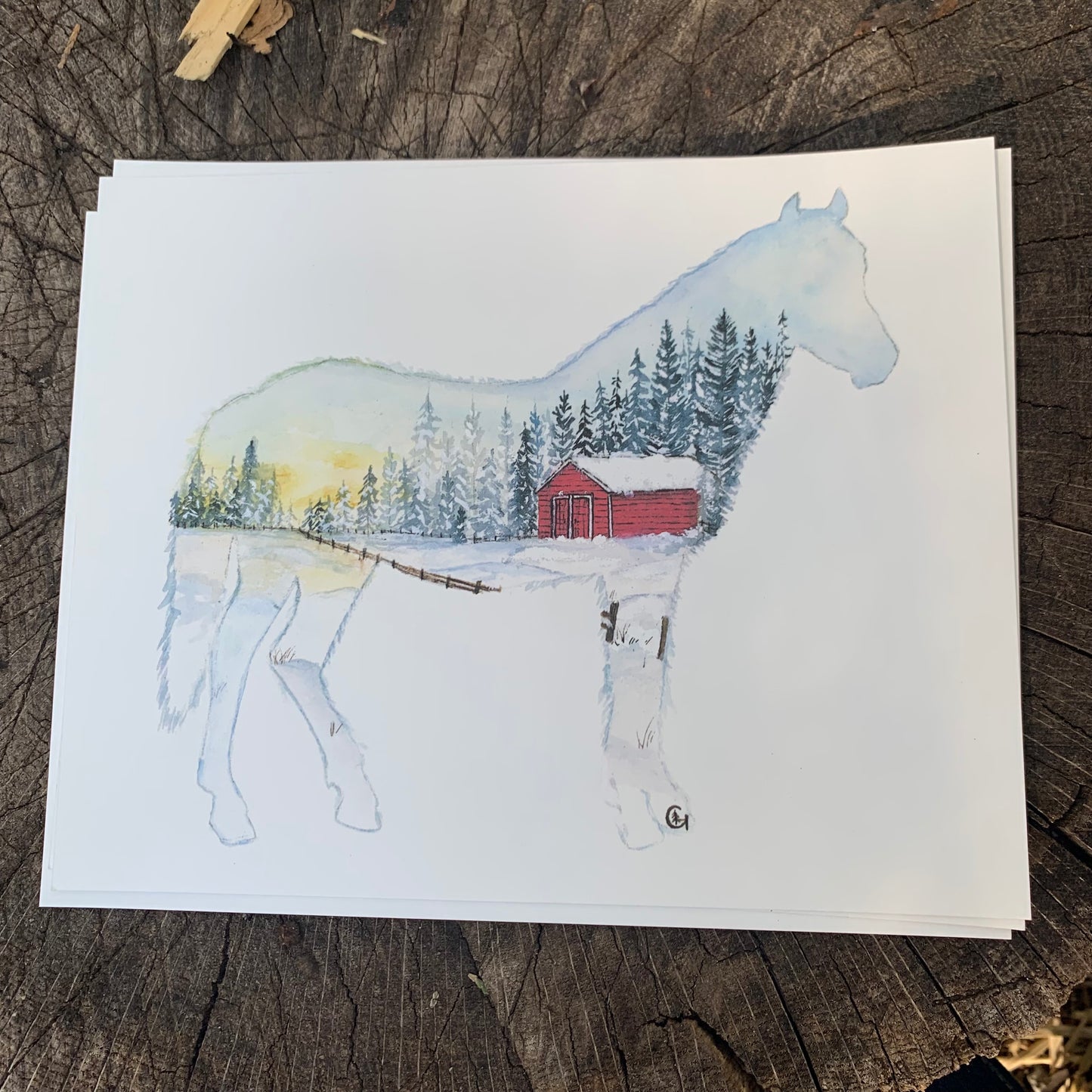 Winter Horse Print