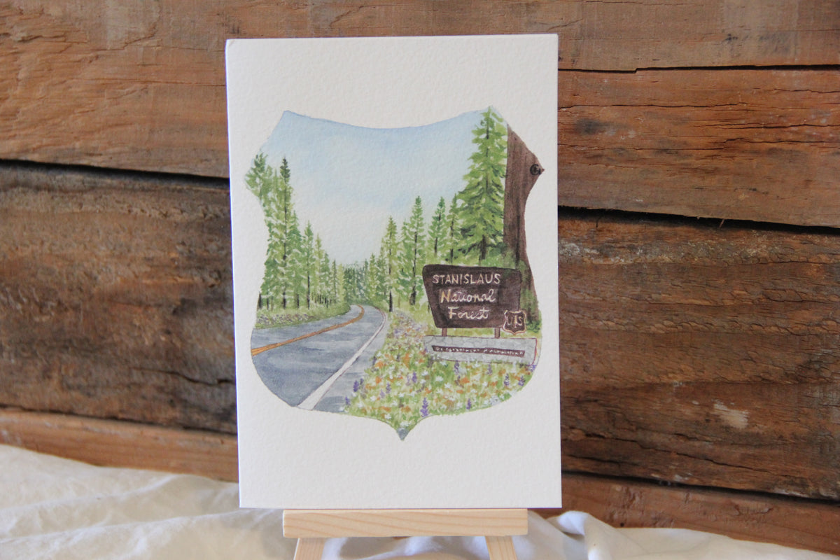 Stanislaus National Forest Sign Sticker