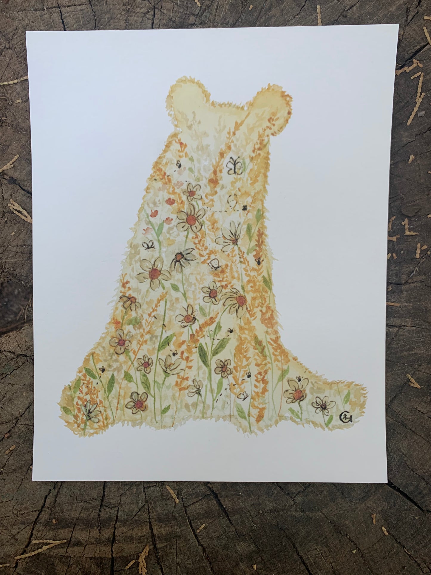 Wildflower Bear Card