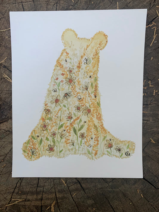 Wildflower Bear Card