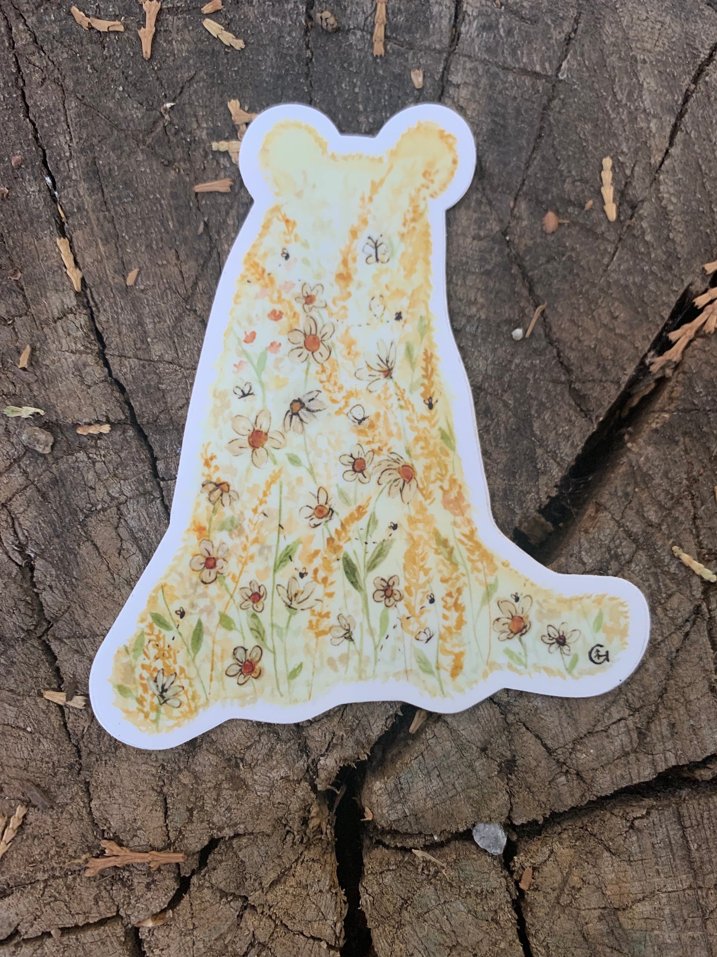 Wildflower Bear Sticker