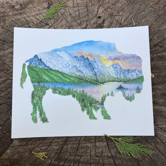 Glacier Bison Print