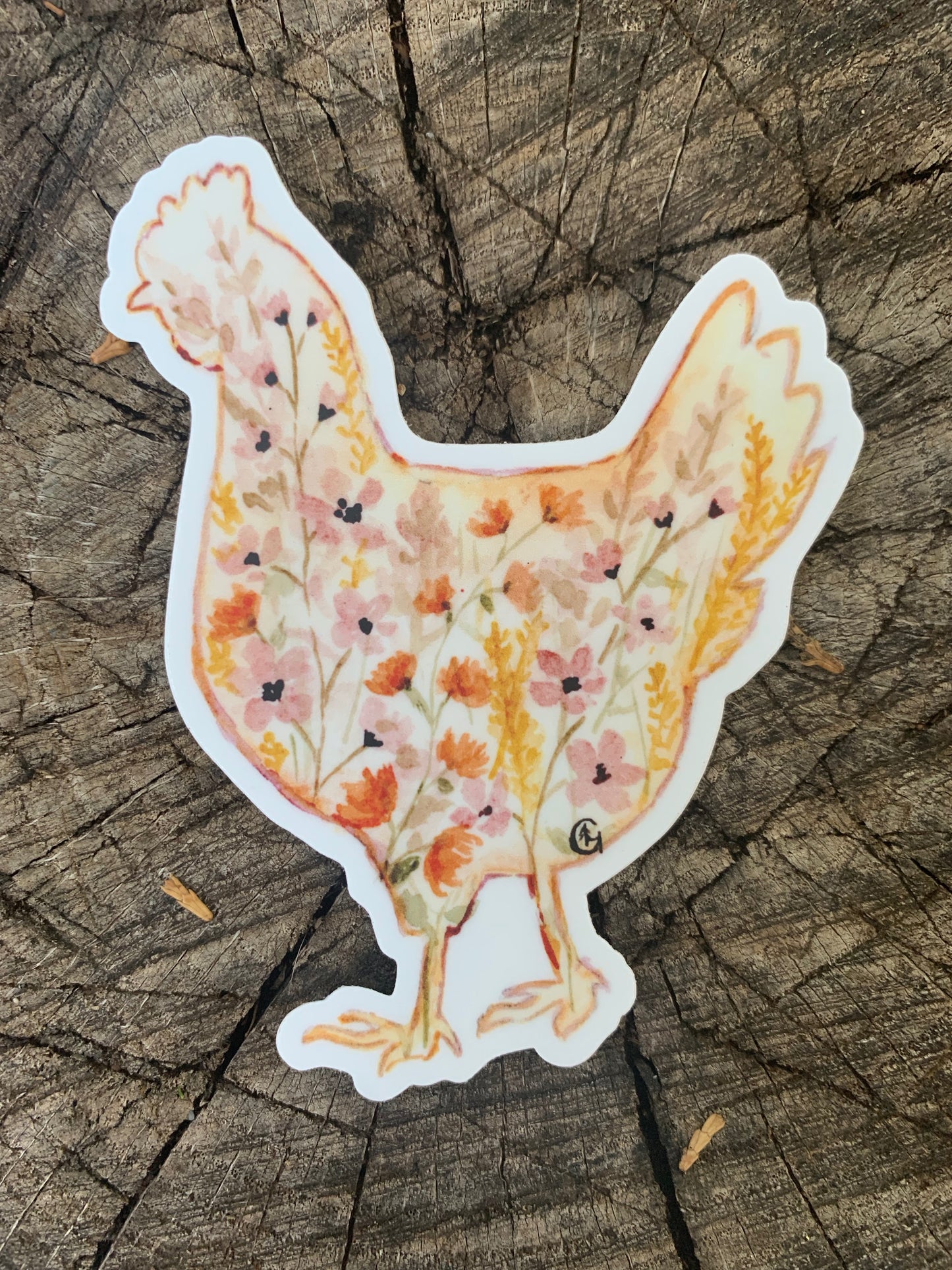 Wildflower Chicken Sticker