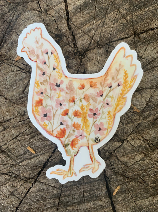 Wildflower Chicken Sticker