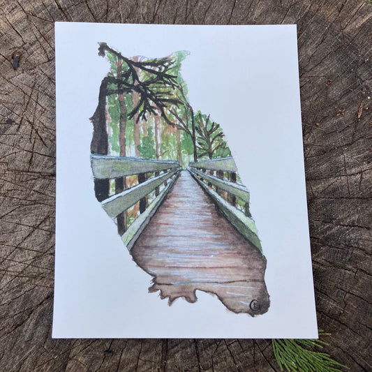 Bridge Owl Print