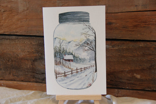 Winter in a Mason Jar Sticker