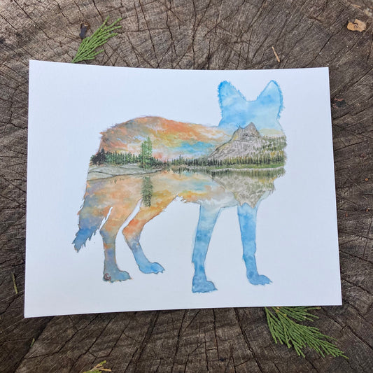 Cathedral Peak Coyote Print